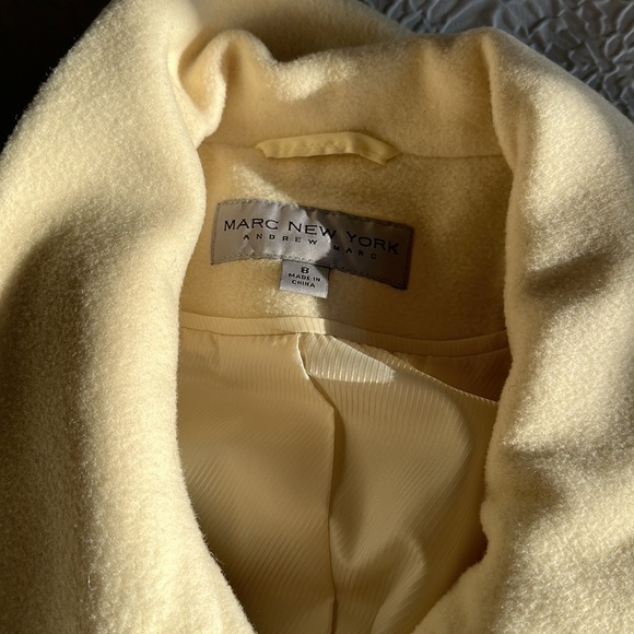 Marc New York cream colored 80% wool peacoat - Picture 2 of 3